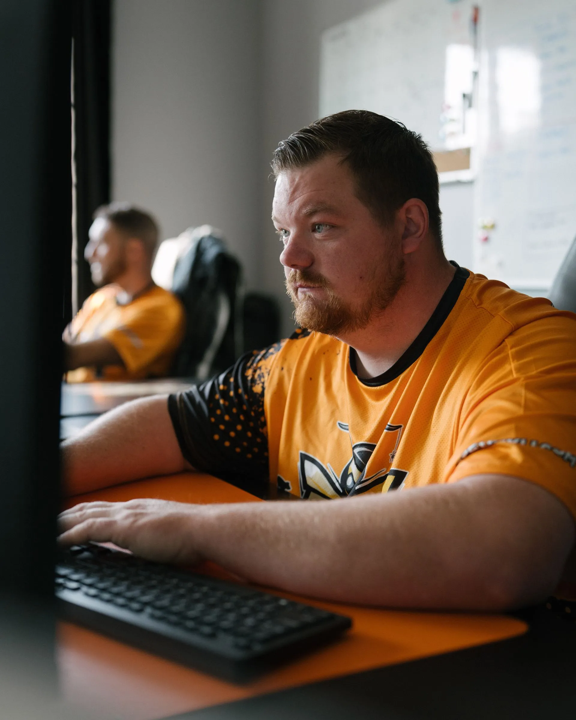 Robert Cenatiempo at his desk